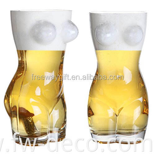 50 oz Clear Glass Naked Woman Novelty glass Beer Pint Glasses, Adult Humor Funny Bar Drinkware